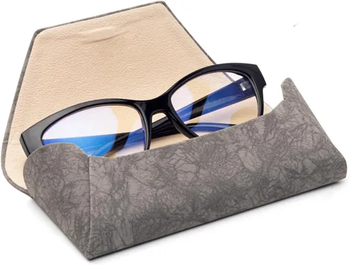 Vista 4 de Face Shadow Estuche para gafas de sol de cuero PU con cierre magnético para gafas de sol