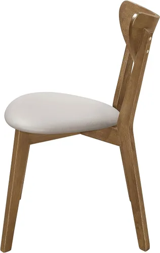 Vista 7 de Silla Bentwood para comedor con cojín y asiento tapizados, diseño escandinavo moderno de mediado de siglo, por Coaster Home Furnishings, (juego de 2)