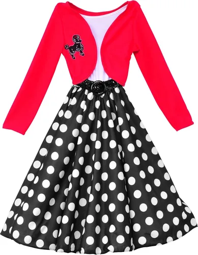 Vista 2 de Rubie's Costume disfraz de chica de la década de los 50 con pollera a lunares