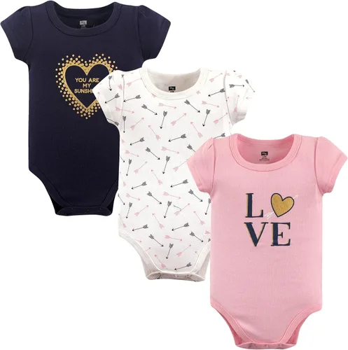 Vista 195 de Hudson Baby baby-girls Cotton Bodysuits 3-pack