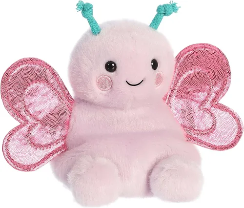 Vista 3 de Aurora® Adorable Palm Pals™ Petunia Butterfly™ - Peluche de mariposa coleccionable y divertido para niños y coleccionistas adultos - Perfecto
