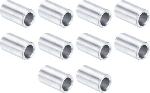 Vista 15 de uxcell 10 piezas de espaciador de aluminio con 1/2" de diámetro interno x 1" de diámetro exterior x 1" de longitud, con acabado liso, espaciador