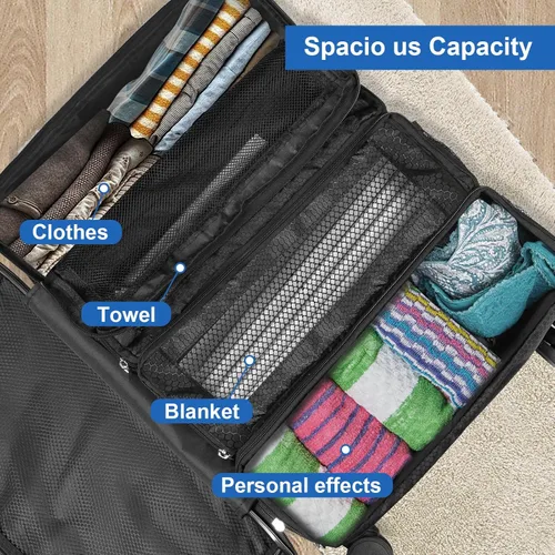 Vista 5 de Organizador de maleta, organizador de equipaje de viaje, estantes de viaje colgantes portátiles, cubos de embalaje plegables para llevar en la maleta