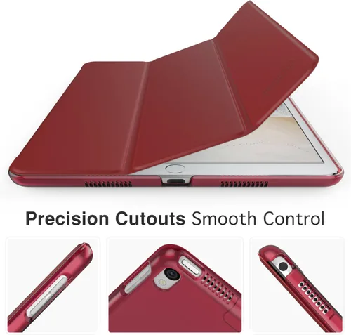 Vista 8 de Funda MoKo ultra fina con soporte inteligente para iPad Pro 10.5 2017 - Tablet matriz, rojo carmín