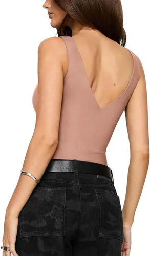 Vista 55 de REORIA Butsmooth® - Body sin mangas con cuello en V profundo y escote en V para mujer