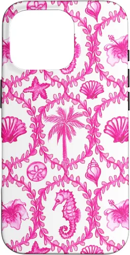 Vista 20 de Funda rosa hawaiana para iPhone 16 Coastal Nieta Coco Girl Preppy
