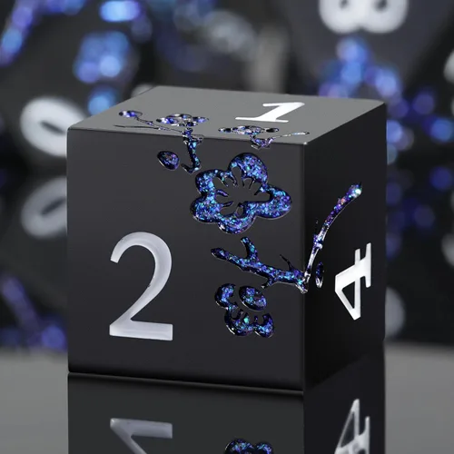 Vista 19 de DNDND - Dados de diseño antiguo, 7 dados de metal de latón con caja de metal para juegos de mesa como Dungeons and Dragons