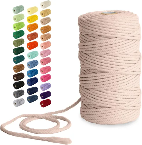 Vista 145 de Nook Theory Hilo de macramé de 3mm 109 yardas - Cuerda de macramé suave de 4mm, 5mm perfecta para nudos - Suministros de macramé para colgadores