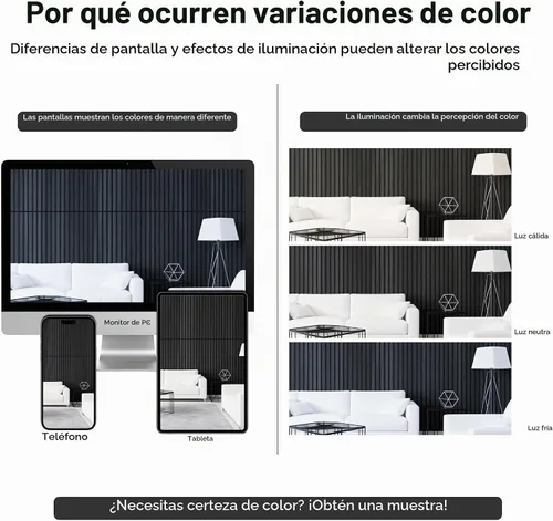 Vista 7 de WoveN SounD Slat Acousitc - Paneles de pared de 48 x 24 pulgadas, chapa de madera, decoración de pared a prueba de sonido, diseño autoadhesivo