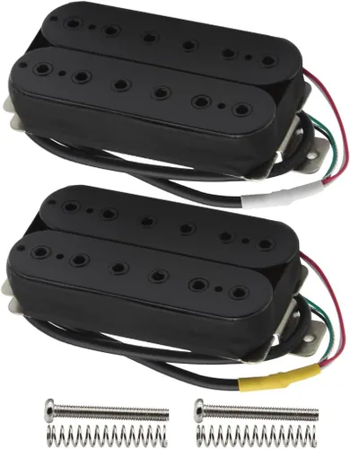 Vista 13 de FLEOR Pastillas de cuello para guitarra eléctrica Alnico 5 Humbucker de bobina doble - Negro