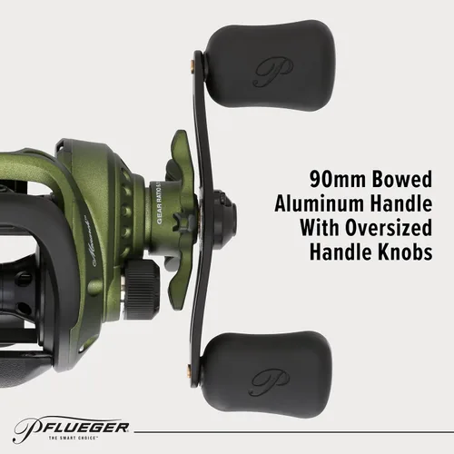 Vista 6 de Pflueger Combo de carrete de cebo y caña de pescar Monarch de perfil bajo