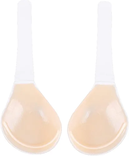 Vista 2 de Invisilift - Brasier para pecho grande, brasier adhesivo para mujer, reutilizable, cinta de silicona con correas