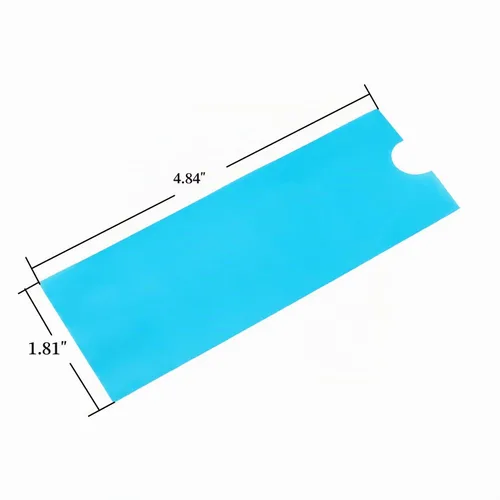 Vista 2 de 200 fundas para bolígrafos, fundas para máquina, impermeables, desechables, color azul, fundas transparentes para bolígrafo