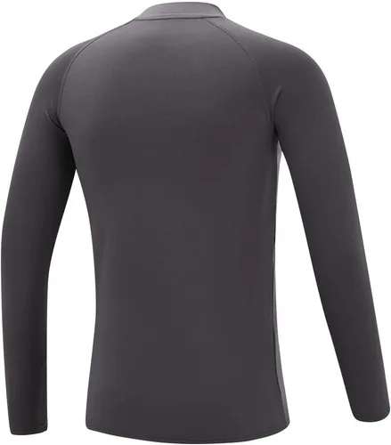 Vista 3 de Camisa de compresión para niños y jóvenes, manga larga, forro polar, secado rápido, deportes, capa base, fútbol, béisbol, baloncesto, camiseta
