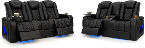 Vista 21 de Seatcraft Anthem LT - Sofá de cine en casa con mesa plegable Marrón