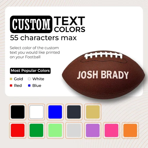 Vista 3 de HAMMET Fútbol personalizado – Fútbol de cuero compuesto personalizado con tu nombre o texto – Regalo ideal para hijo, hija, niño o niña
