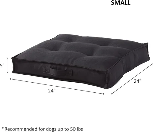 Vista 7 de Happy Hounds Milo - Cama acolchada cuadrada para perro, color negro, pequeña (24 x 24 pulgadas)