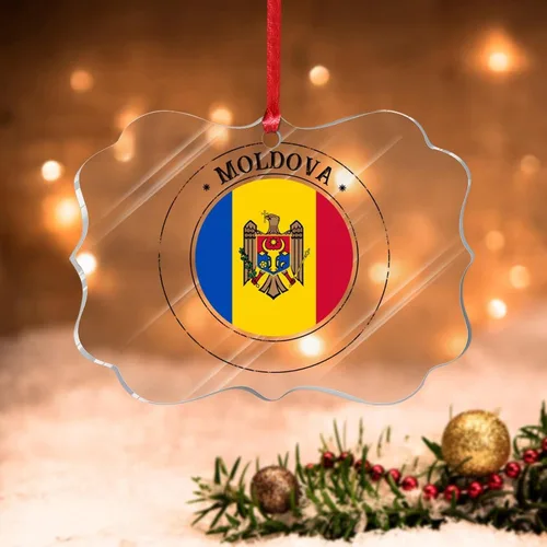 Vista 8 de Adornos de Navidad de Malasia, bandera de Malasia, adornos acrílicos, colgante para árbol de Navidad, bandera nacional, recuerdo del país