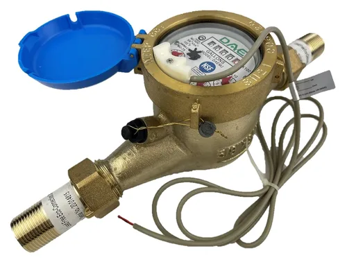 Vista 34 de DAE Medidor de agua caliente sin plomo MJ-75R NTEP, acoplamientos NPT de 3/4", salida de pulso, galón