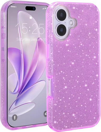 Vista 55 de MATEPROX - Funda compatible con iPhone Air de 6.5' [2025], carcasa protectora de 3 capas con purpurina brillante y tendencia, anti-arañazos y a