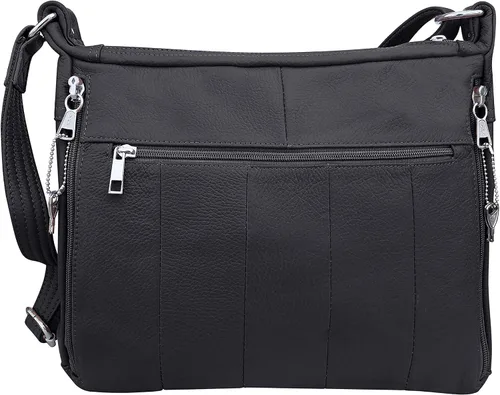 Vista 3 de Bolso cruzado de cuero oculto - YKK Lock CCW Ambidextro Gun Bag Roma 7082