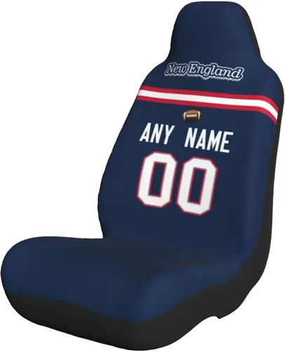 Vista 32 de Fundas de asiento de coche de fútbol personalizadas, accesorios personalizados para automóvil, regalos de Arizona con nombre y número, funda