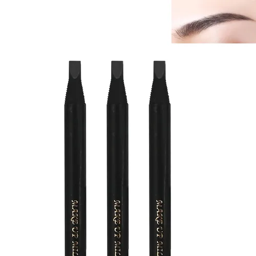 Vista 9 de 6pcs Impermeable Rojo Microblading Cejas Mapping Lápiz de Núcleo Duro Peel Off Maquillaje Permanente Lápiz de Tatuaje de Labios (Marrón)