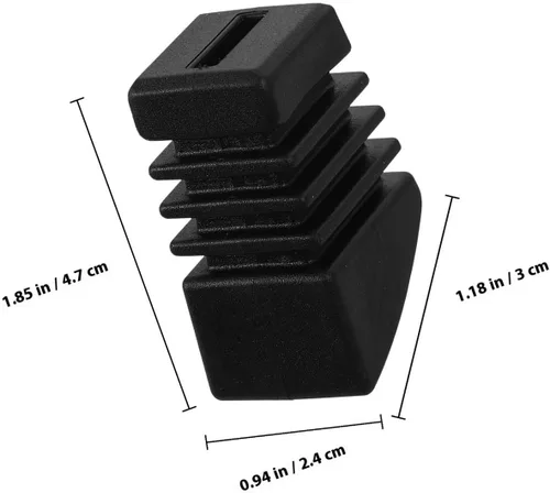 Vista 2 de 3pcs Black Rubber Drum Rack Feet Sleeves Anti Slip Floor Protectors