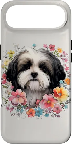 Vista 27 de Shih Tzu Mom Floral Dog Lover Vintage Flowers Cute Case for iPhone 17