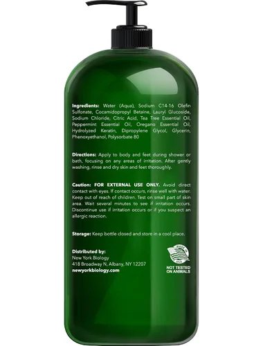 Vista 2 de New York Biology Jabón de árbol de té para hombres y mujeres - Jabón corporal hidratante ayuda a calmar la piel - Limpiador refrescante e hidratante