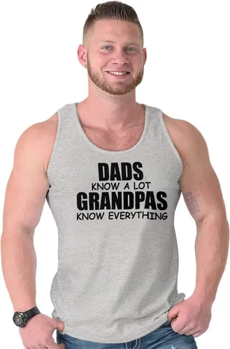 Vista 4 de Dad Knows A lot Grandpa Everything - Camiseta sin mangas para hombre