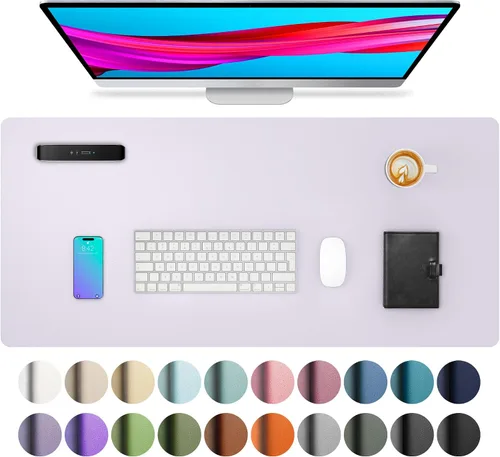 Vista 66 de Aothia - Protector de escritorio de cuero sintético grande, base antideslizante para mouse y superficie para escribir, impermeable, fácil de Agua