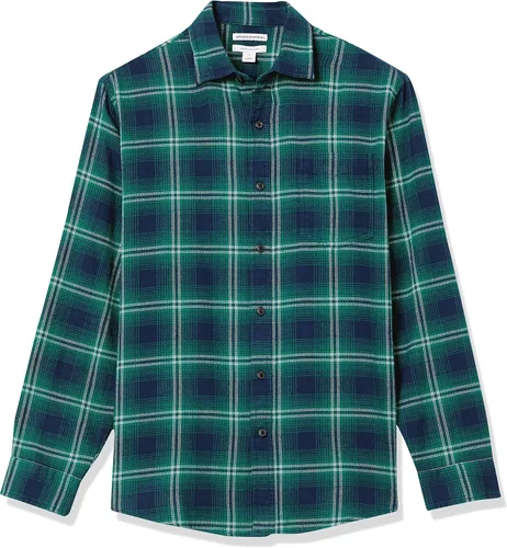 Vista 7 de Tienda Essentials Camisa de franela de manga larga para hombre (disponible en tallas grandes y altas)