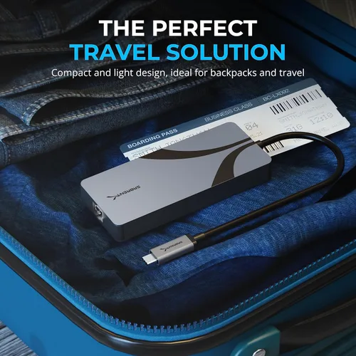 Vista 13 de SABRENT Hub de viaje USB4, HDMI 2.1, 2.5GbE, PD de 85 W (HB-U4HP)