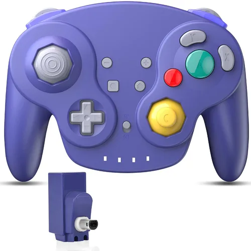 Vista 13 de 2.4 GHz Wireless GameCube Controller, for NGC GameCube Console (Built-in Rumble) (Analog Stick) (Analog Triggers) (Rechargeable) (Plug and Play)