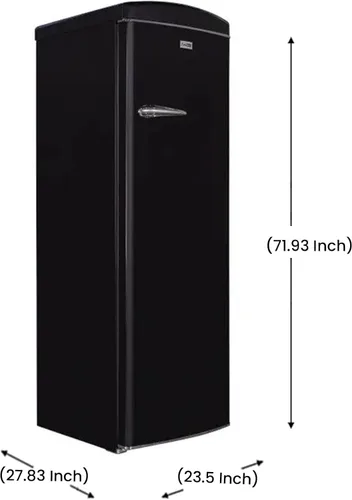 Vista 5 de Conserv 11cf Classic Retro Refrigerador 24 en Frost Free Eco R600a 110V (negro)