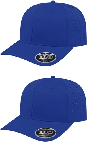 Vista 35 de Cap America i8533 Flexfit 110 Gorra Snapback Perforada de Rendimiento de Perfil Medio de 6 Paneles con Protección UV y Snapback Ajustable