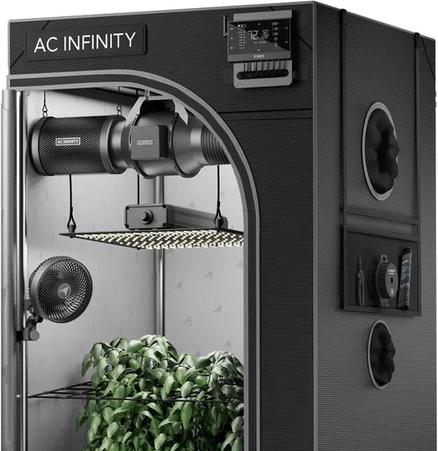 Vista 9 de AC Infinity Sistema de Cultivo AI Compacto 2x2, Kit de 1 Planta con Controlador AI de Autoaprendizaje, Flujo de Aire Dinámico y Control