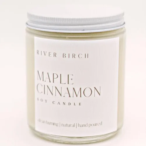 Vista 73 de River Birch Candles - Vela perfumada de almendra y miel Velas en tarro de ámbar de soja de primera calidad, totalmente naturales, no tóxicas, 8.5