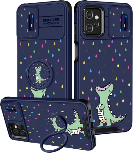 Vista 64 de para Moto G 5G 2023 funda - Cubierta de teléfono linda con corazón para mujeres y niñas, diseño único negro con cubierta deslizante para la cámara