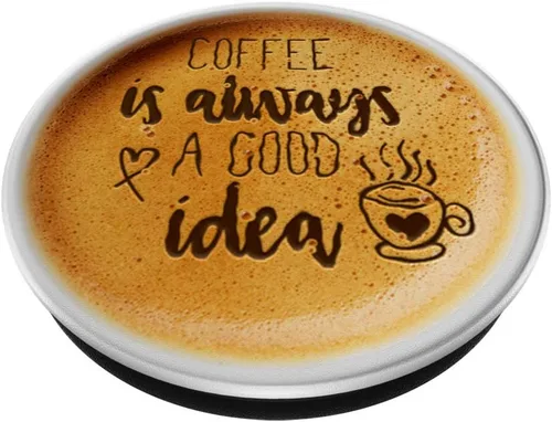 Vista 2 de Lindo café Latte arte regalos para mamá café energía PopSockets intercambiable PopGrip