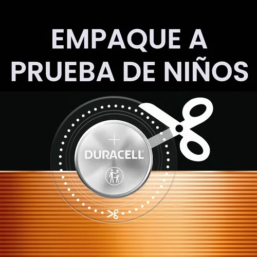 Vista 5 de Duracell Batería de litio 2016, 1 unidad (paquete de 1), características de seguridad infantil. Batería de moneda de litio para llavero, control