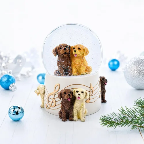 Vista 5 de Perros Fiesta Musical Agua Nieve Globo