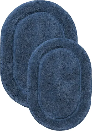 Vista 53 de Superior Cotton Washable Bath Rug, Non Slip Runner, 1 Piece Set, Black Absorbent Combed Cotton Bath Rug Runner or Rug Set, Bathroom Vanity or