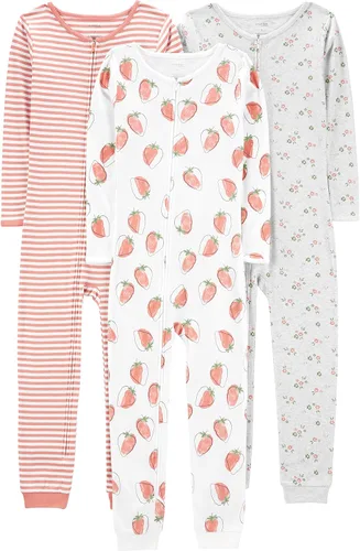 Vista 43 de Simple Joys by Carter's Pijama de algodón sin pies de ajuste cómodo para niños (3 unidades)