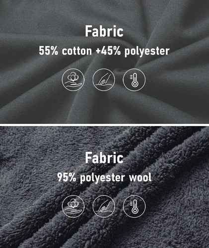 Vista 36 de SCODI Sudaderas con capucha para hombre, forro polar pesado, cremallera completa, forro de sherpa grueso, chaqueta con capucha