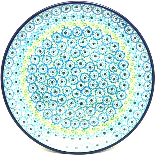 Vista 2 de Plato de cerámica polaca - Ensalada/Postre (7 3/4") - Otoño