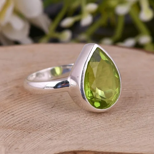 Vista 41 de PANOPLY Bio Pink Doublet Quartz Solid 925 Sterling Silver Ring for Women