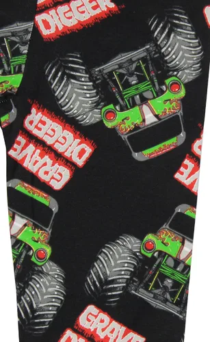 Vista 5 de INTIMO Monster Jam - Conjunto de pijama de manga larga para niño, diseño de camión