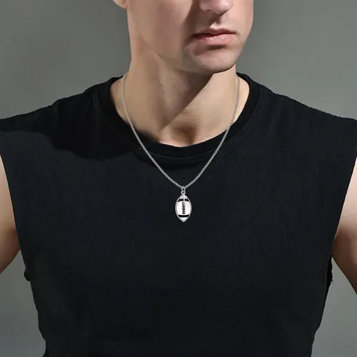 Vista 5 de YFN Collar deportivo de plata de ley con colgante "I Can Do All Things", joyería para mujeres, hombres, niños y niñas